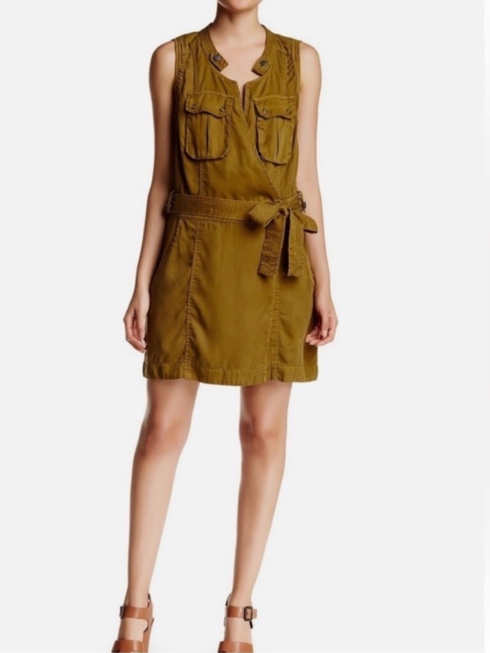 Free People Desert Daylight Sleeveless Utility Mini Dress NWOT